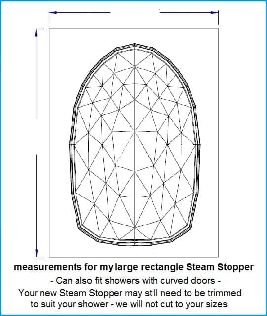 SteamStopper lge rectangle size